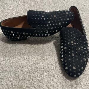 Black Brown 1826 Men's Size 10M Silvio Studded Loafers Shoes RJ3SI321